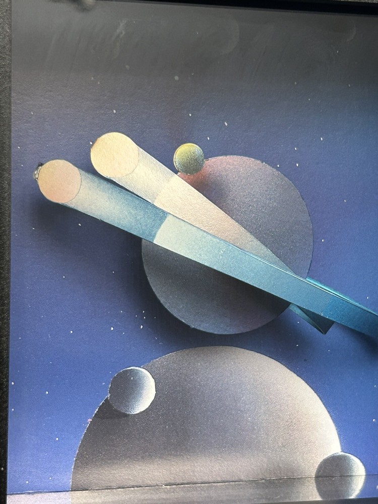 Outer Space Desk Clock by Douglas Chalk 1987 Postmodern German Quart Tested