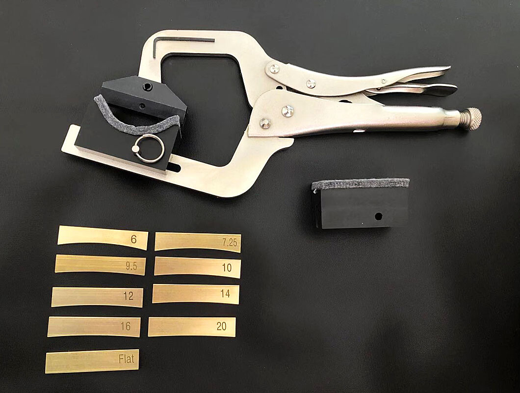 Handheld Fret Press, w/ 9 Radius Inserts