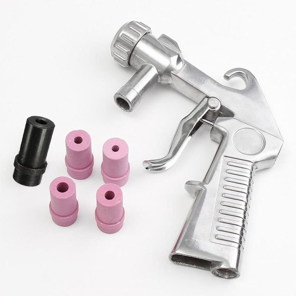 Sandblaster Kit Abrasive Sand Blasting Gun Rust Remove with Air Quick Adapter...