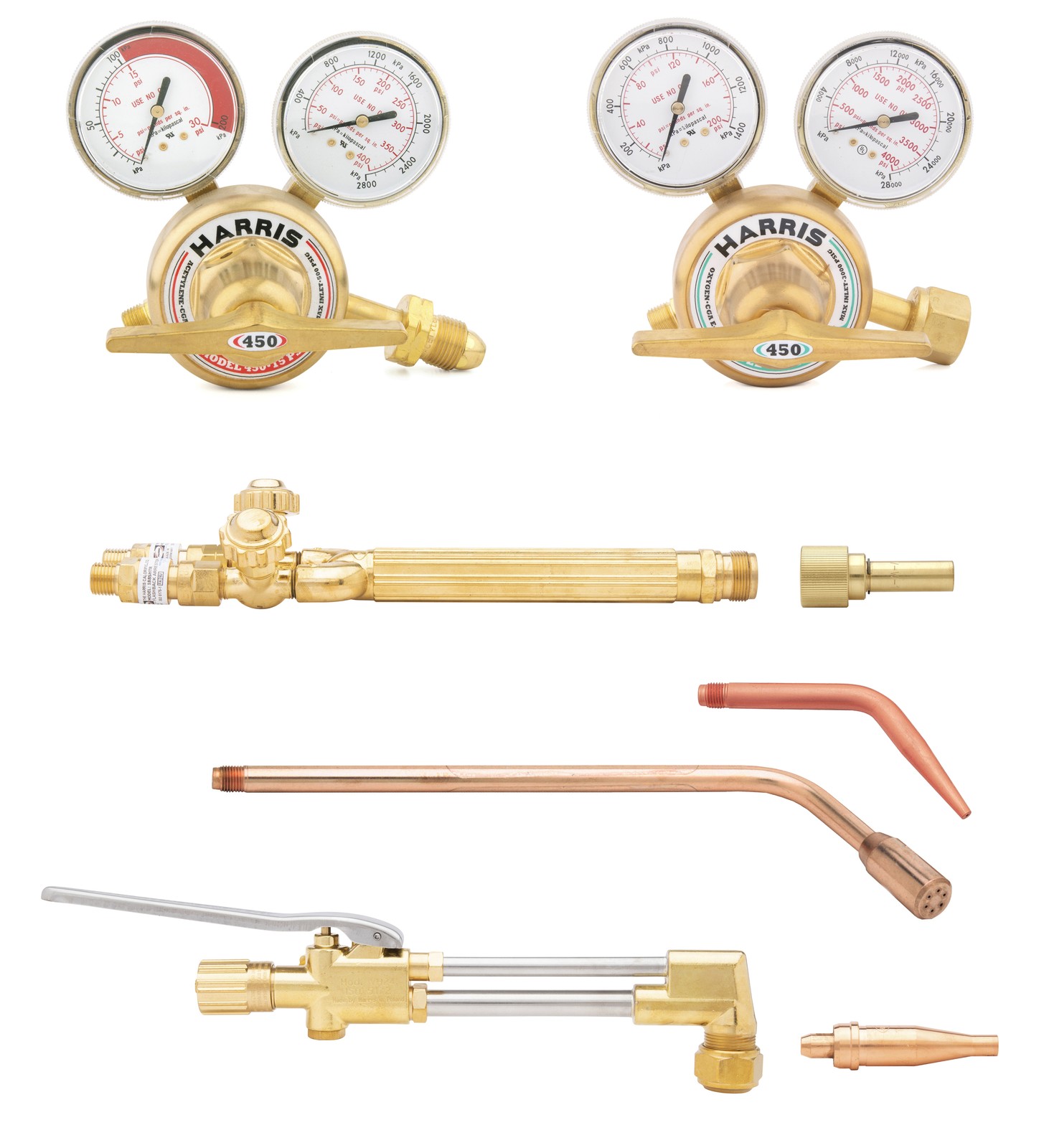 Harris V-Series Extra Heavy Duty 450 Deluxe Ironworker Kit CGA 540/510 - 4401374