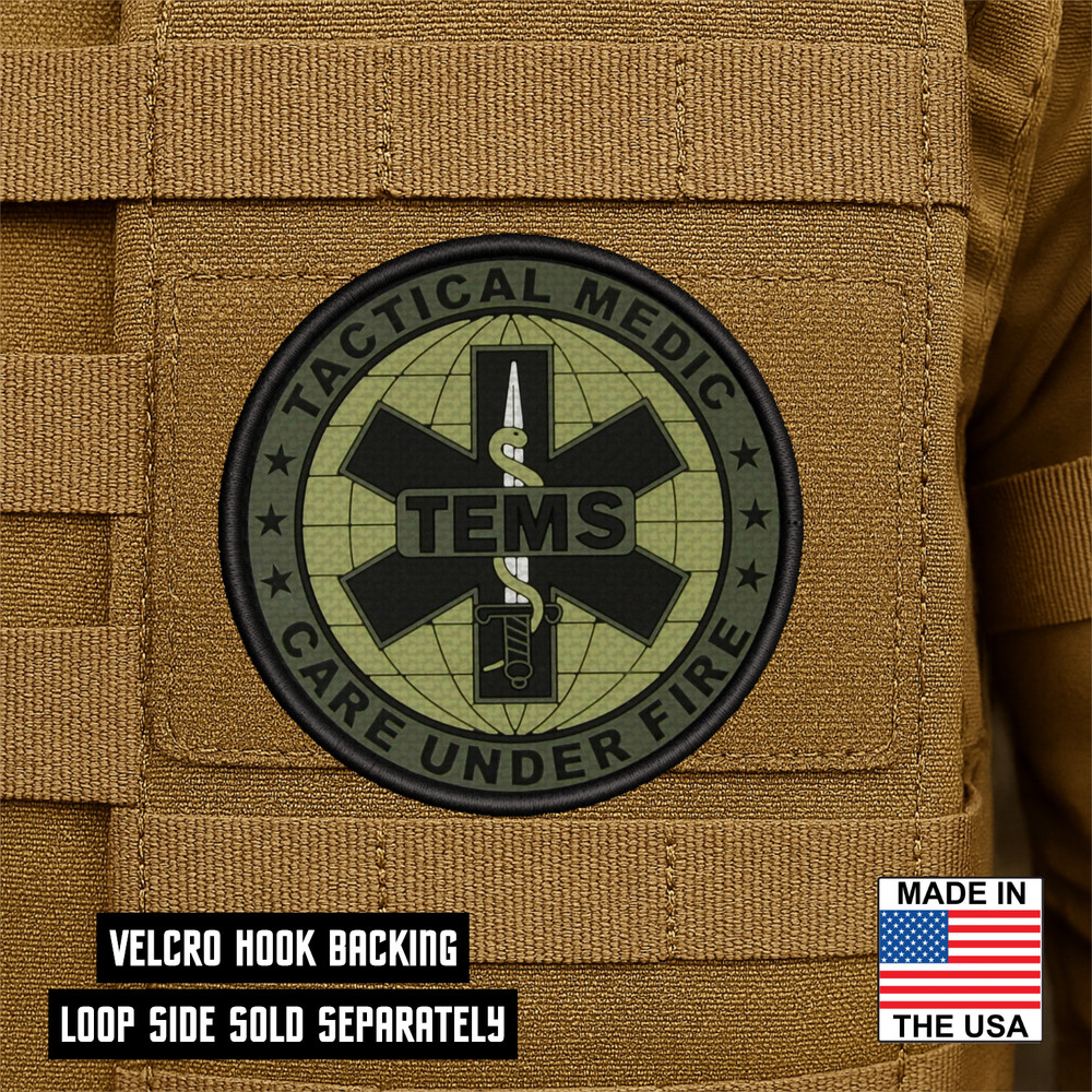 Tactical Medic Morale Patch, 3" Hook & Loop Plate Carrier Patch, EMT Paramedic