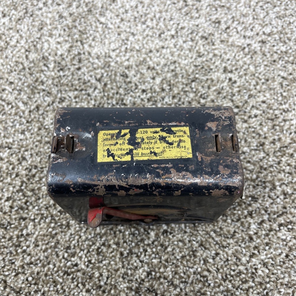 Marx Model 709 Transformer 110 V Black Vintage UNTESTED RUSTY!