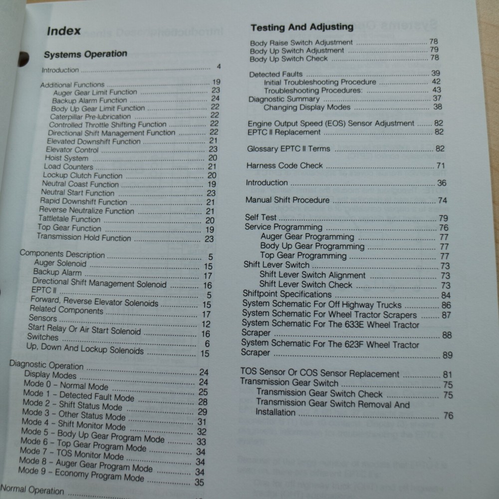 CATERPILLAR Electronic Programmable ICM Transmission Control EPTC Service Manual