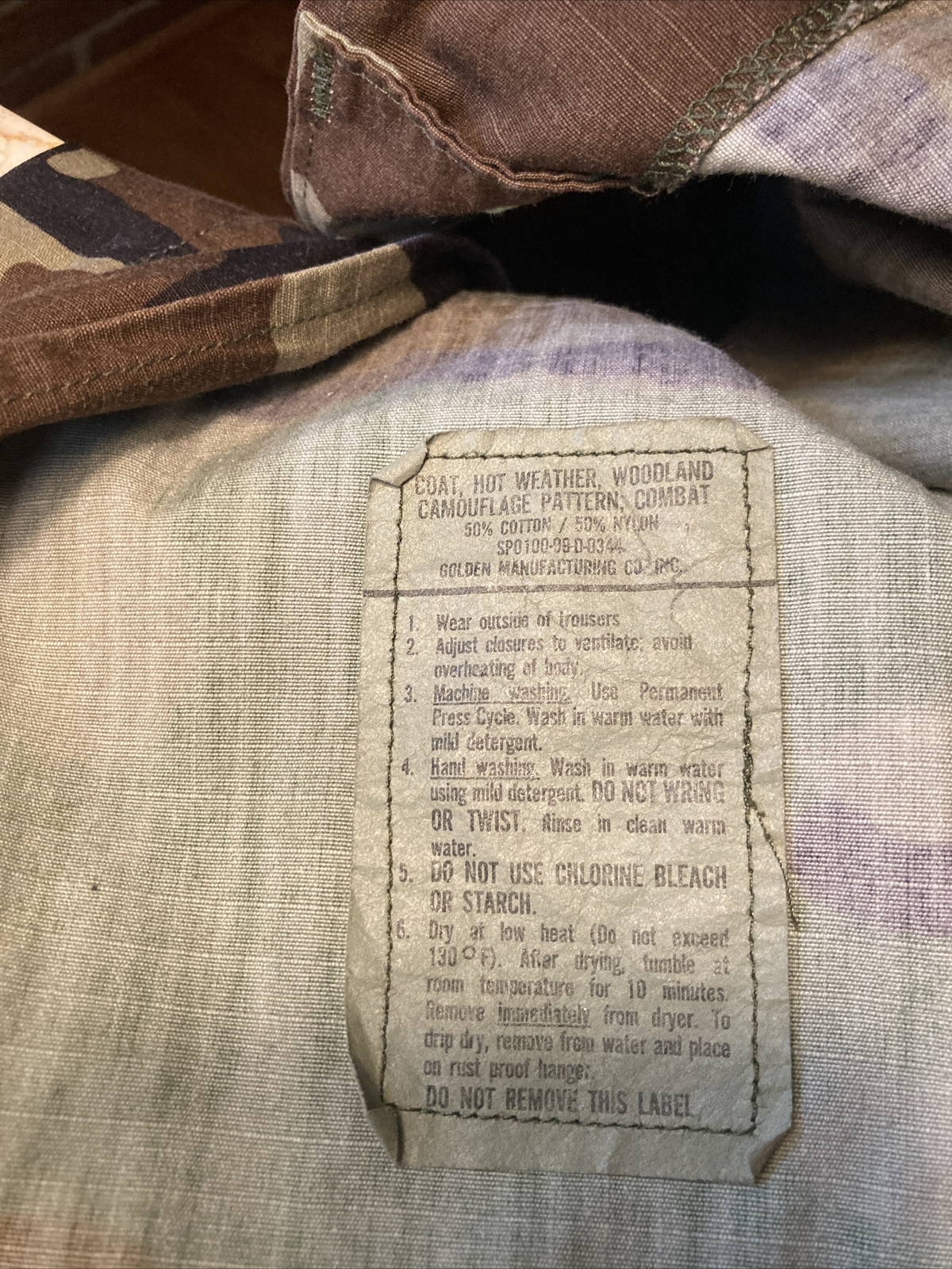 US M81 Woodland BDU Shirt, Army Military Camo Uniform Medium Regular