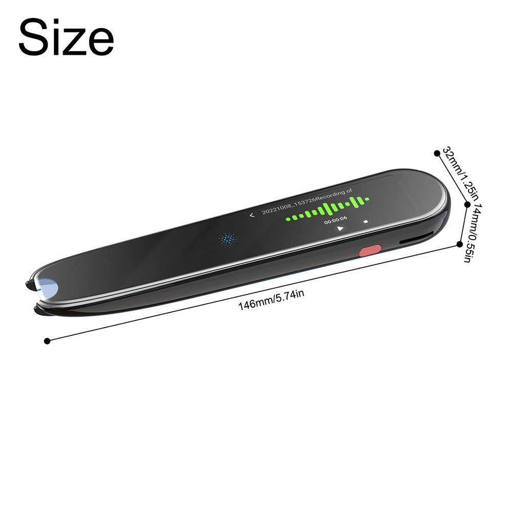 Language Translator Device 112 Language Real Time Translator pen Smart Recording