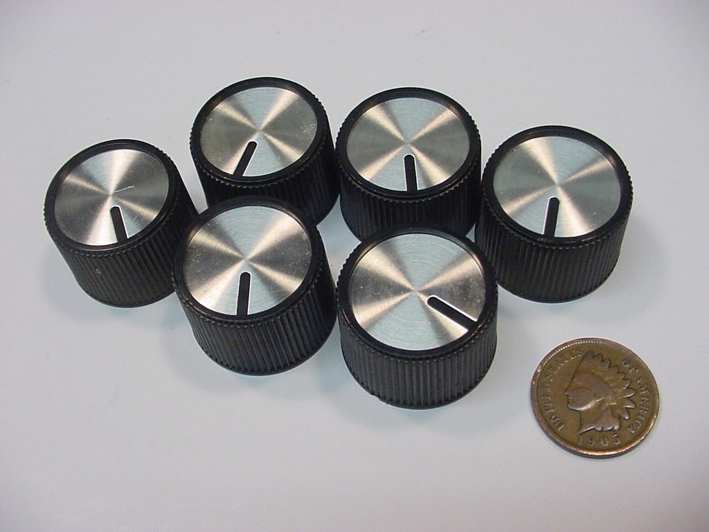 HEATHKIT 6 PCS CONTROL KNOB LOT (for SCA-35 AMPEX A-692 AUDIO RESEARCH SP-3)