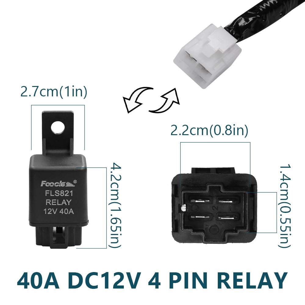 Fog Light Wiring Harness Relay Switch Kit
