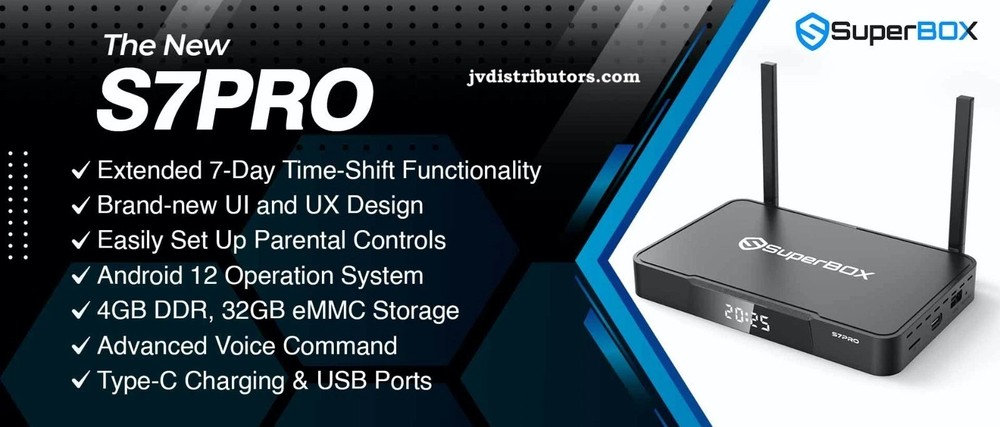 SUPERBOX S7 PRO Android TV Box 4K Streaming Media Player Authorized & PRO SET-UP
