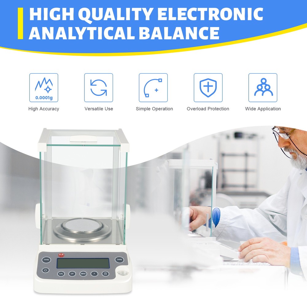 Digital Precision Scale Multiple Unit Conversions 110VAC Lab Analytical Balance