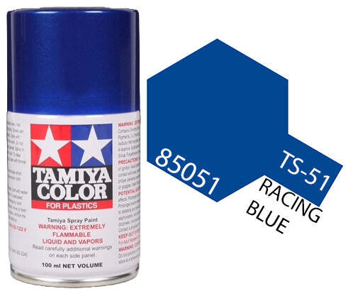 Tamiya 85051 TS-51 Racing Blue Lacquer Spray Paint 100ml TAM85051 - US