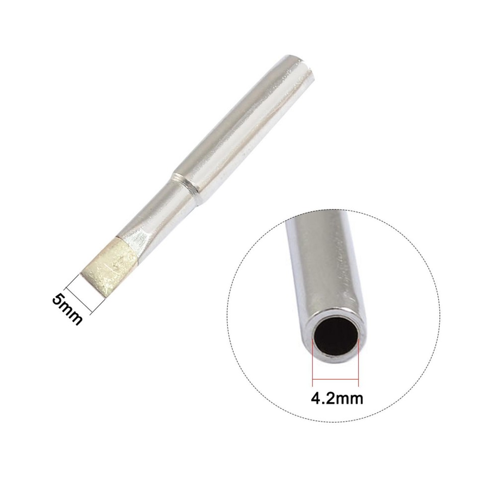 5pcs Replacement 900M-T-S3 5mm Chisel Width Soldering Iron Tips