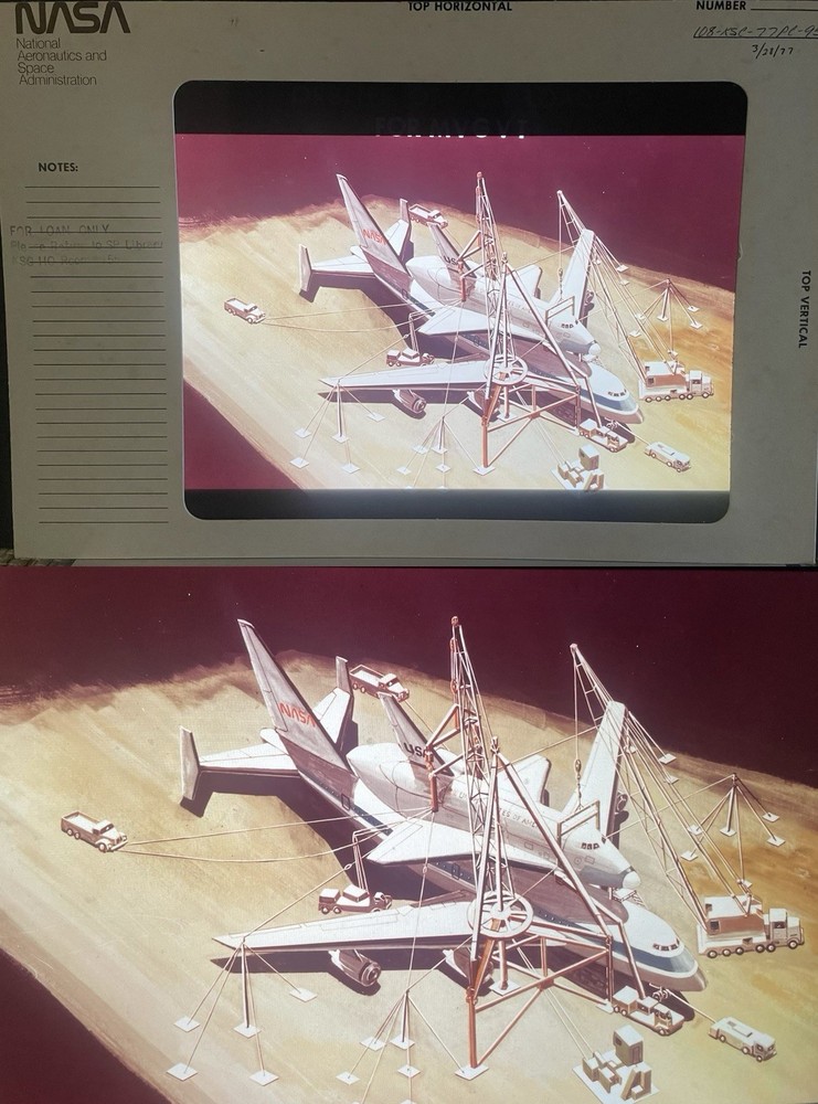 1972-1990 NASA Space Shuttle Program 100+ Large Transparency Presentation lot