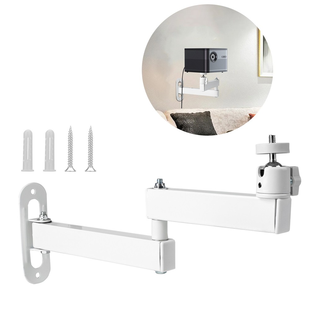 Foldable Adjustable Projector Wall & Ceiling Mount with 360° Rotation Aluminum