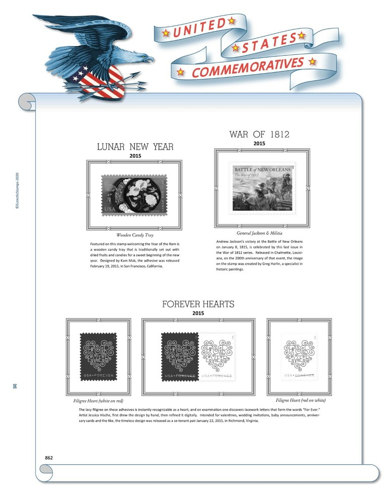 2015 U.S. Commemorative Singles COMPLETE Supplement (White Ace Alternative)