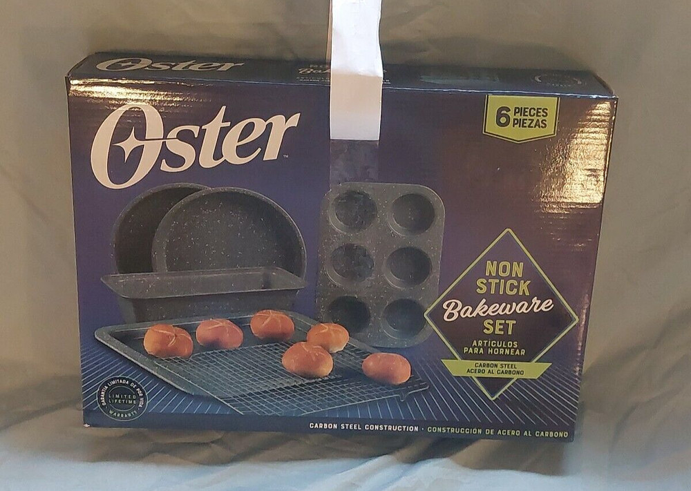 Oster 6pc Non Stick Carbon Steel Bakeware Set NIB