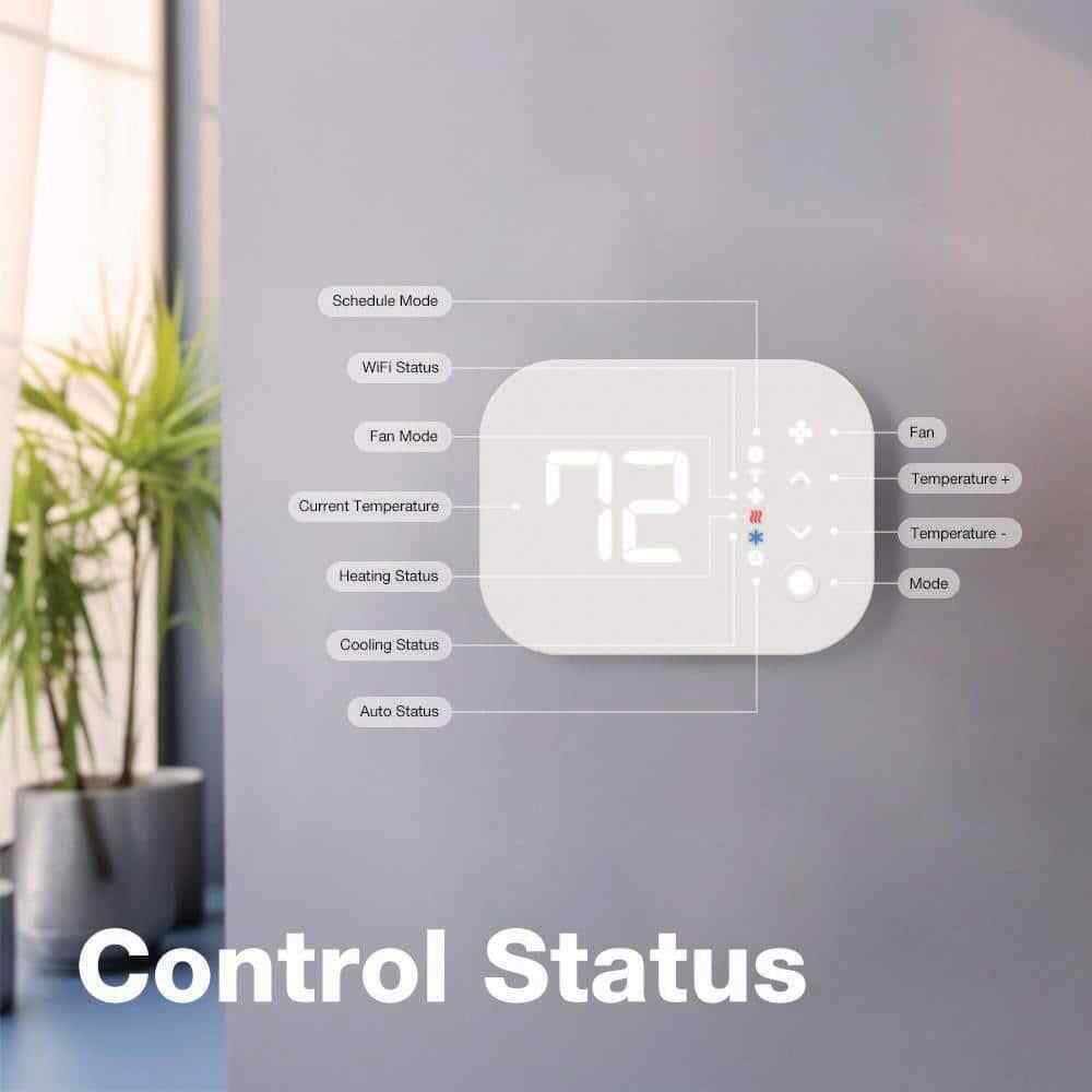 CE Smart Programmable Thermostat Wi-Fi/Bluetooth Enabled Powered by Hubspace