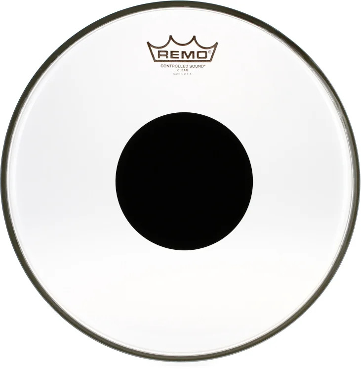 Remo Controlled Sound Clear Drumhead - 12" - with Black Dot