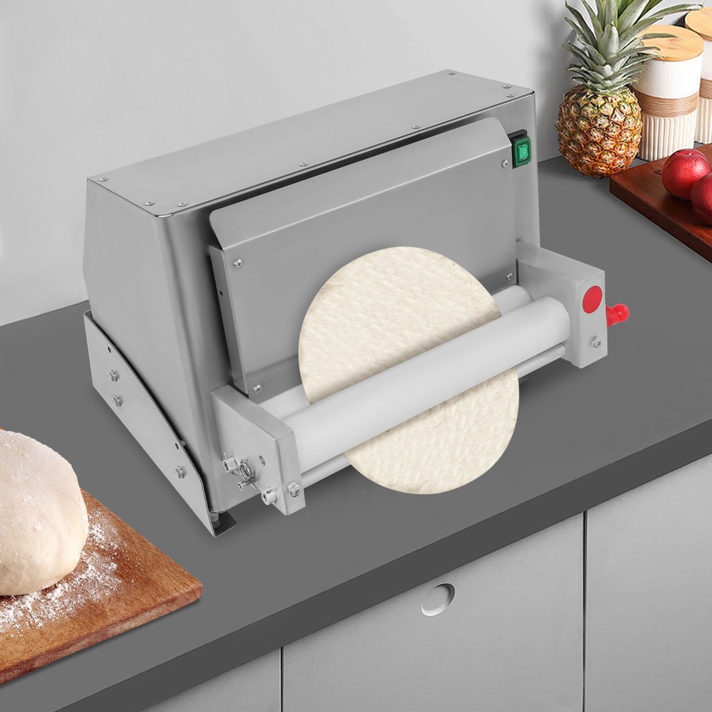110V Automatic Pizza Dough Roller Sheeter Pastry Press Making Machine 3-12 in