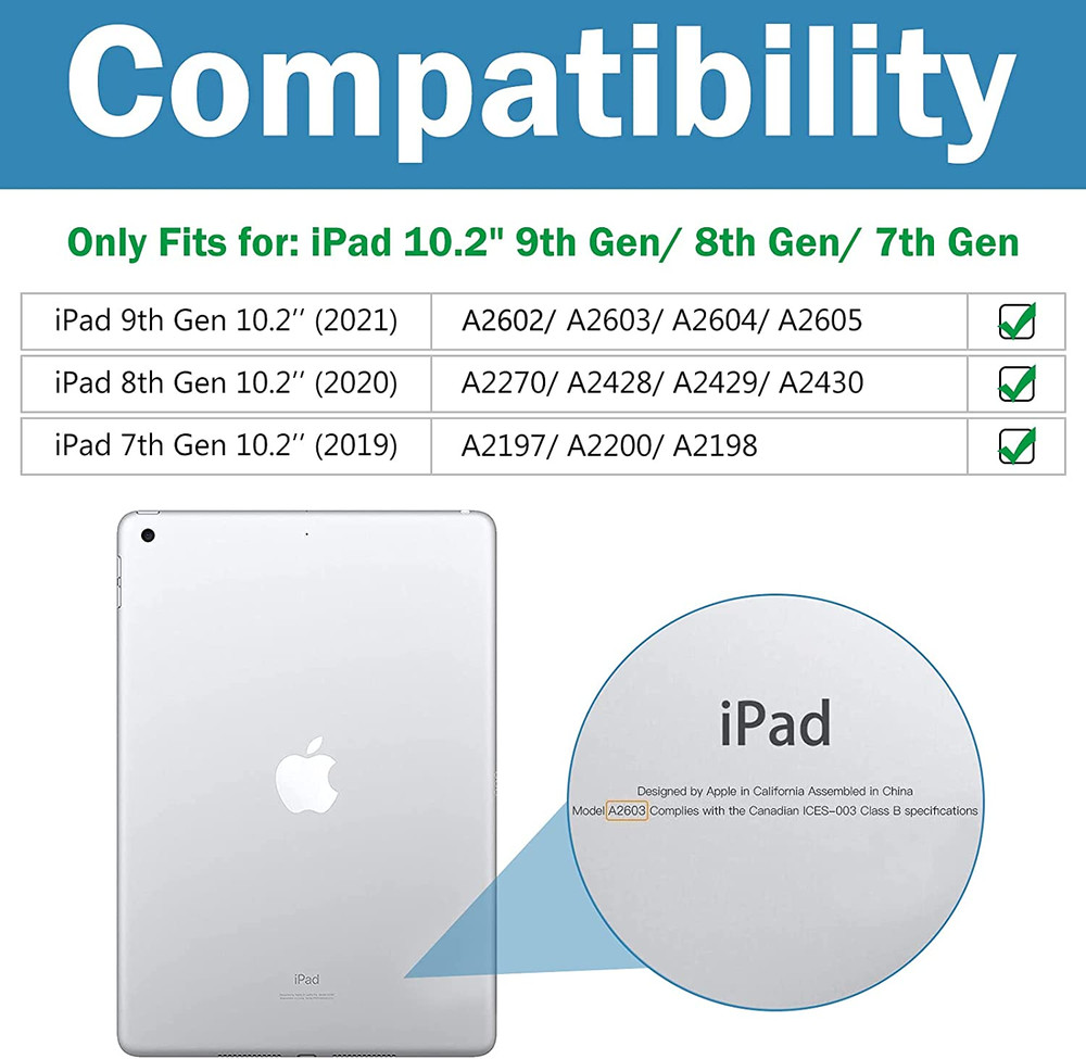 Procase 2 Pack Screen Protector for Ipad 9Th 8Th 7Th Generation 10.2 Inch (2021/