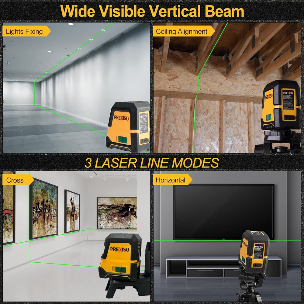 65Ft Green Beam Laser Level & 100Ft Rechargeable Dual Module Tool