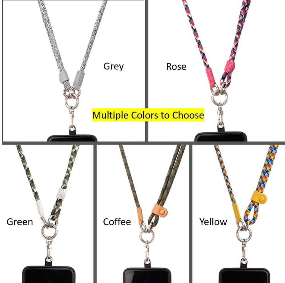 Universal Phone Lanyard Adjustable Strap Tether with Ultra Thin Patch Anchor ...