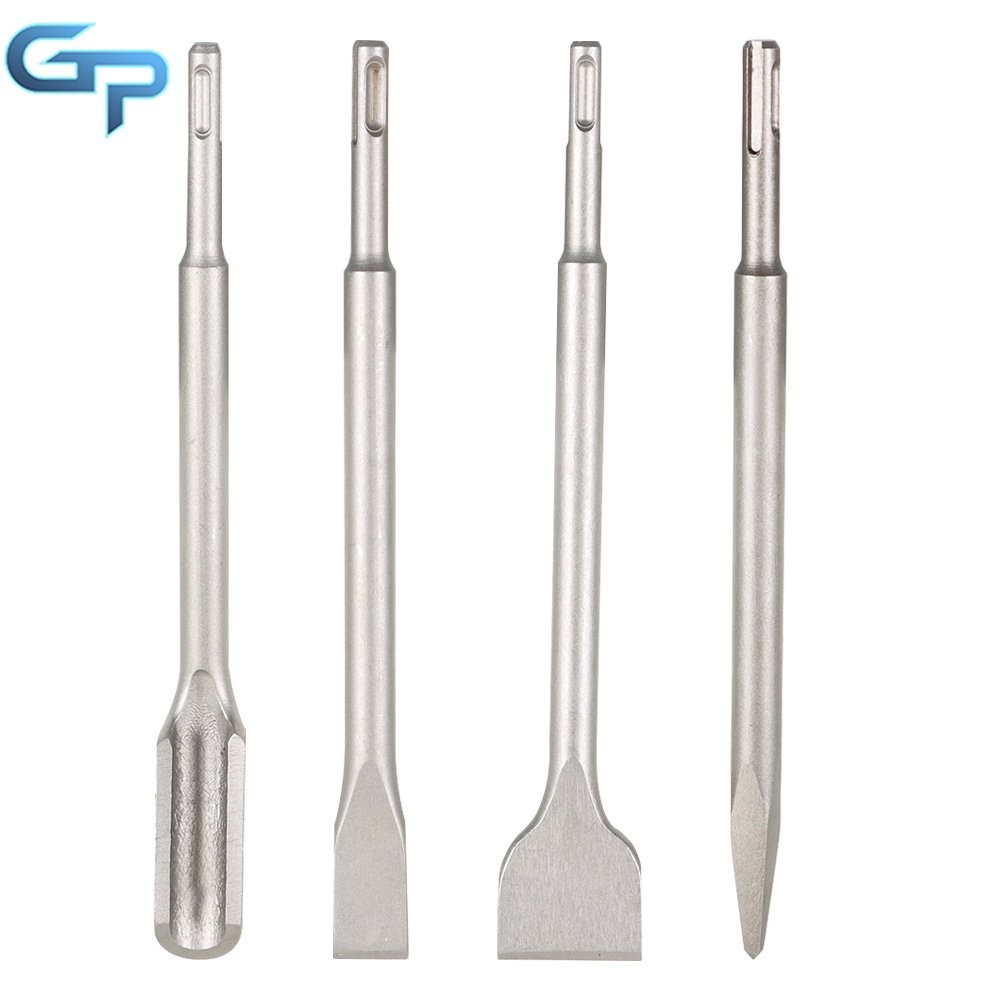4 Pcs High Quality Flat Chisel Grooving Chisel Point Chisel SDS Plus Chisel Bits