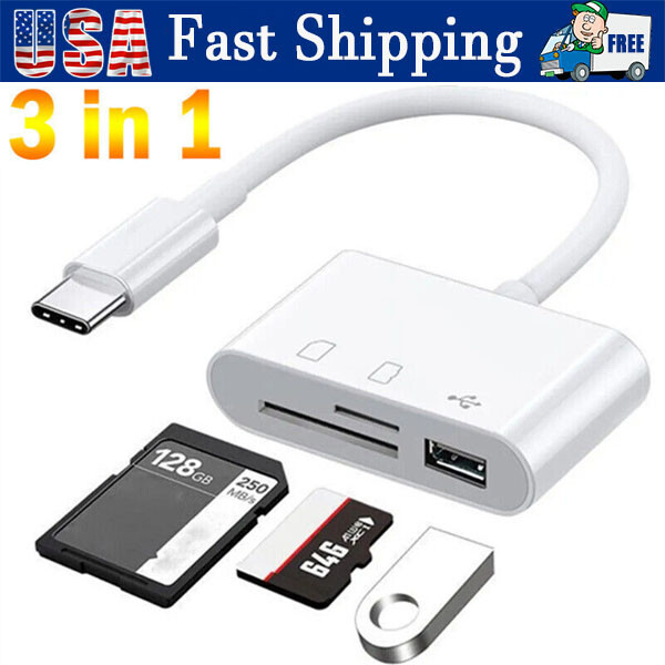 TF/SD Card Adapter Camera Reader Camera Android Type-c For iPhone15 Pro Max LOT