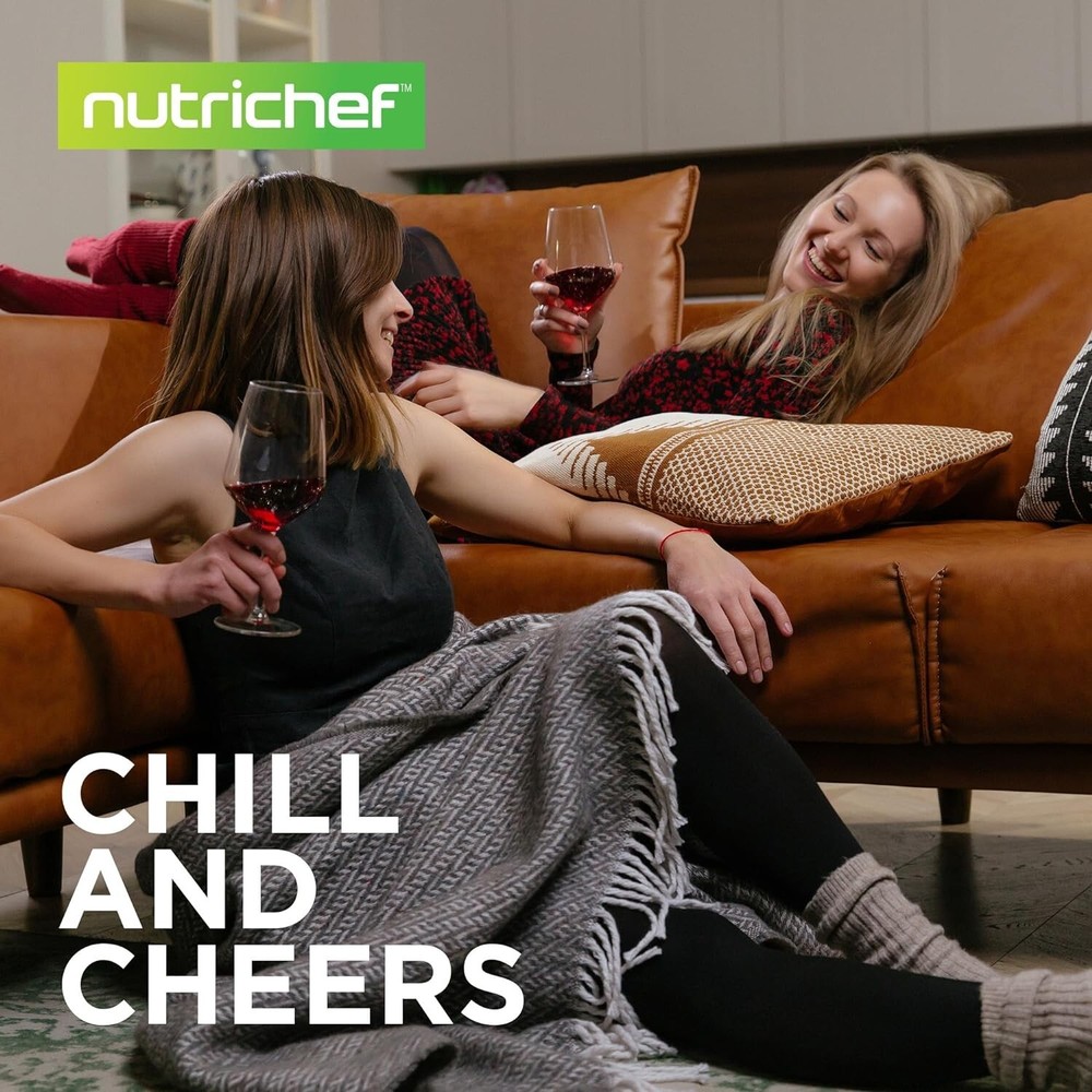 NutriChef Wine Chilling Refrigerator Cellar-Single-Zone, Digital Touch