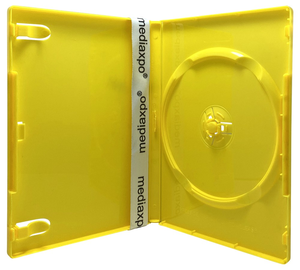 STANDARD Solid Yellow Color Single DVD Cases Lot