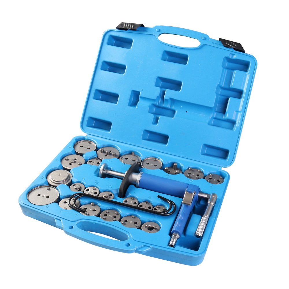 Pneumatic Disc Brake Caliper Piston Pad Compressor Wind Back Tool & Pair Gloves