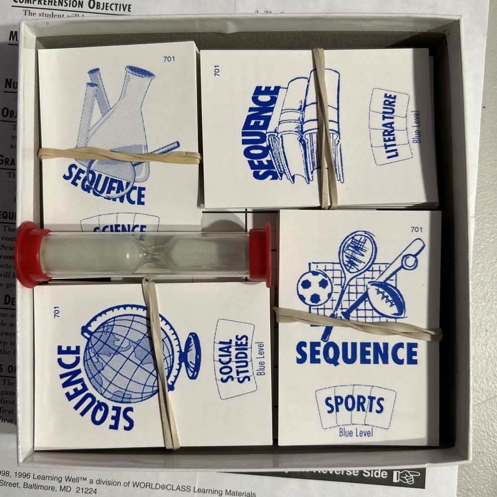 Sequence - Blue Level Edition A Reading Comprehension Board Game- Homeschooling