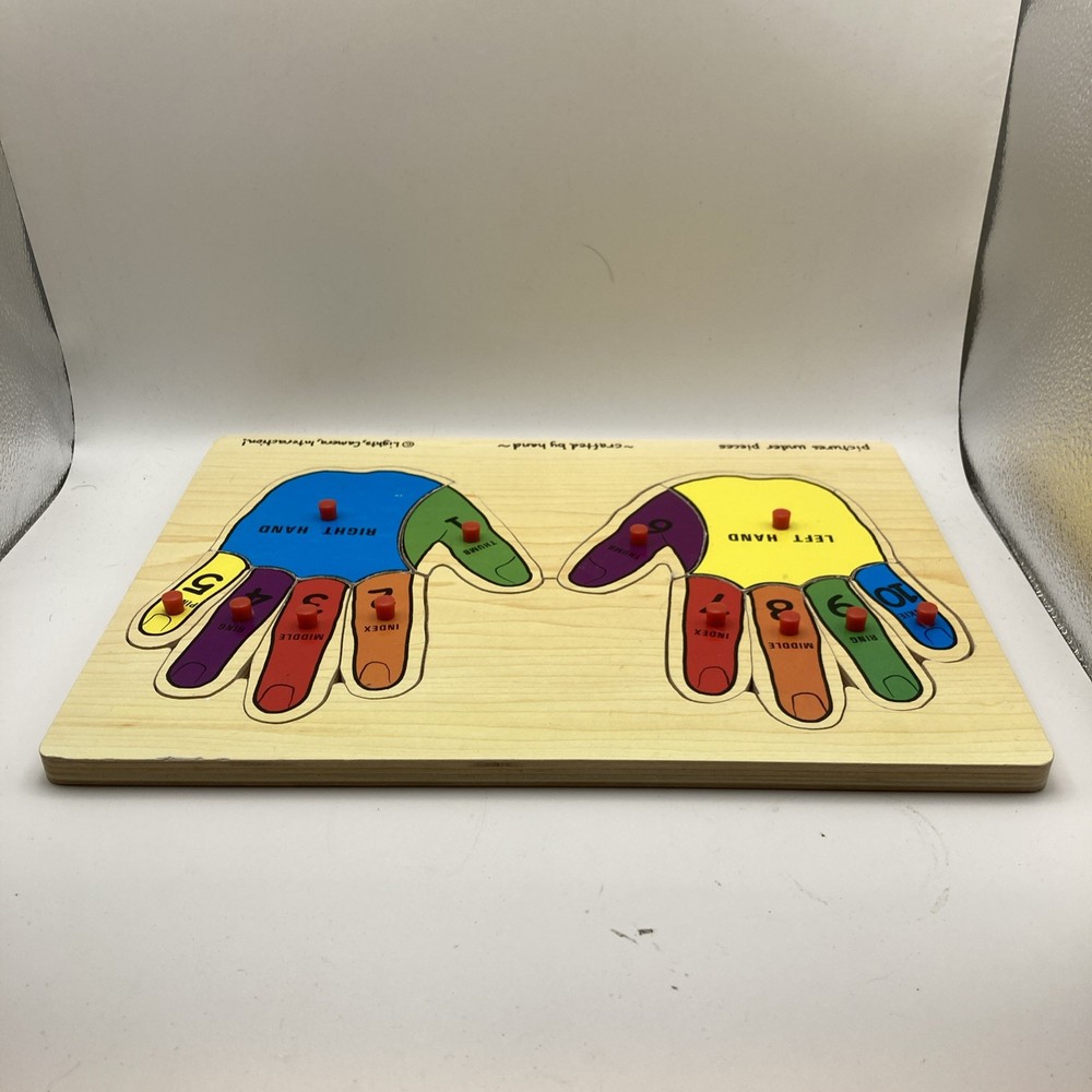 Melissa & Doug Hand Peg Wooden Puzzles