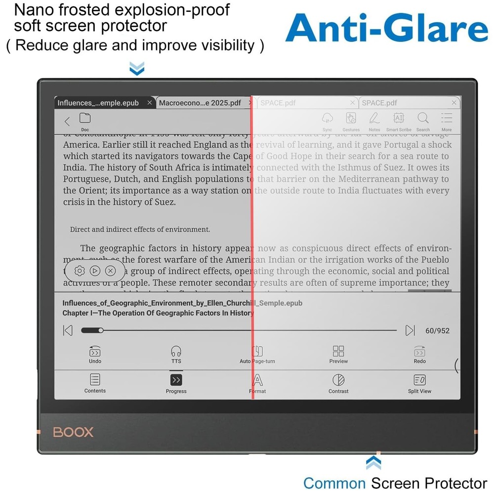 Anti-Glare (Matte) Screen Protector Designed for Onyx Boox Note Air 5 C/Note ...