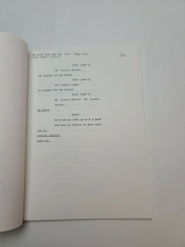 3RD ROCK FROM THE SUN / Michael Glouberman 1997 TV Script, "Moby Dick"