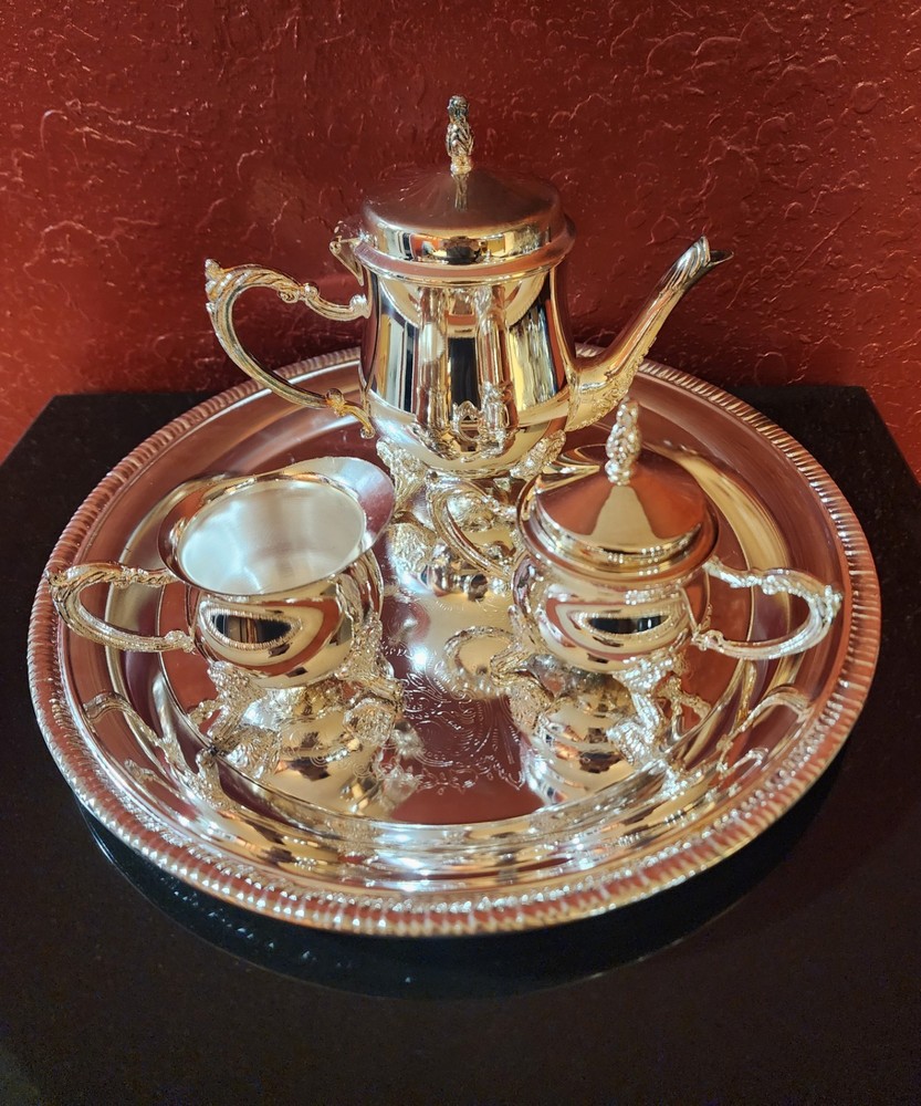 Silverplated Mini Coffee Set with Tray