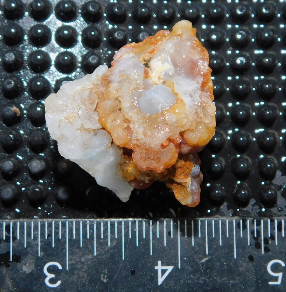 botryoidal Aguascalientes Fire Agate lapidary cabbing rough chunk Mexico 35 gram
