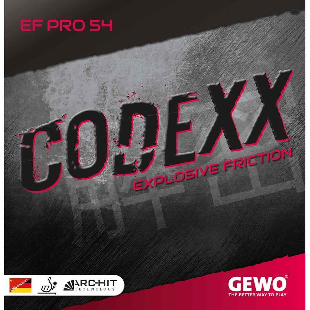 Gewo Codexx EF Pro 54 table tennis rubber, 2.2 mm (Maximum) thickness
