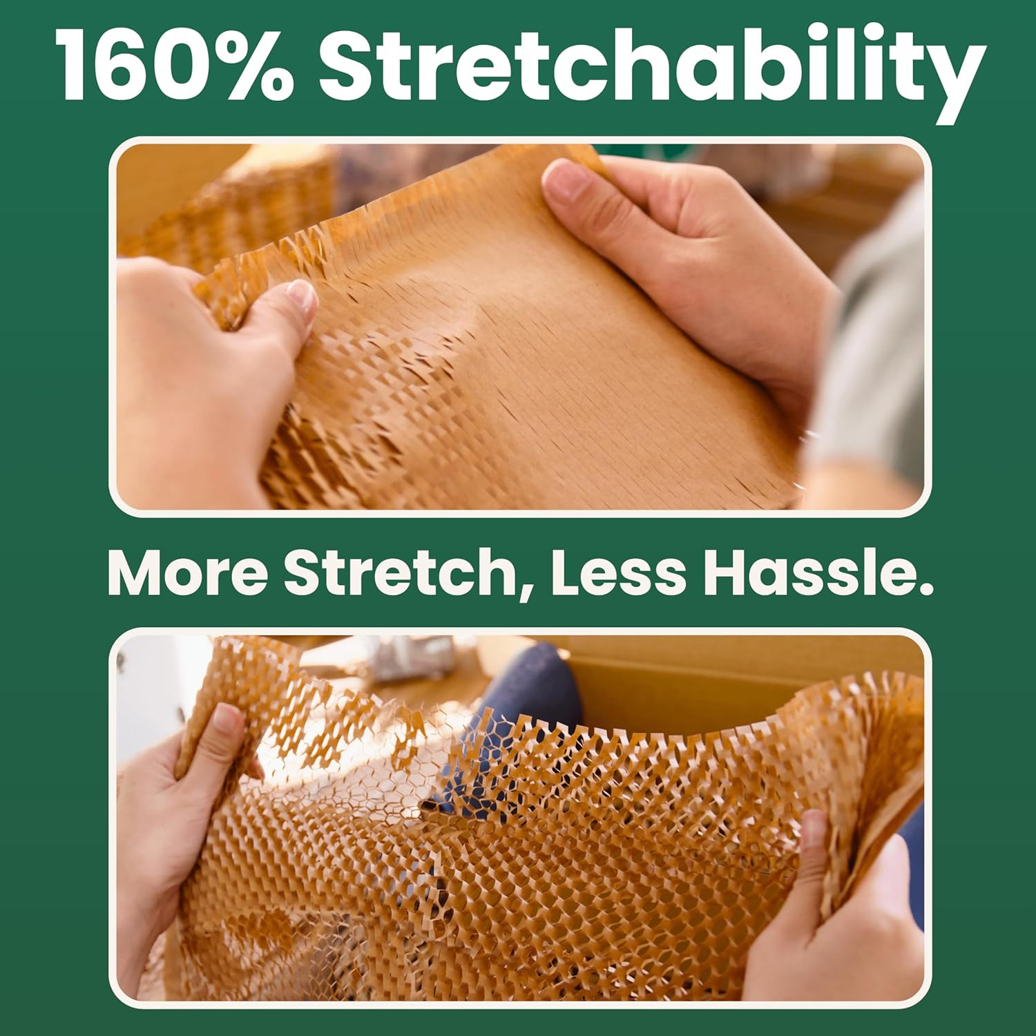 12" x 150FT Honeycomb Packing Paper Roll Eco Friendly Packing Material