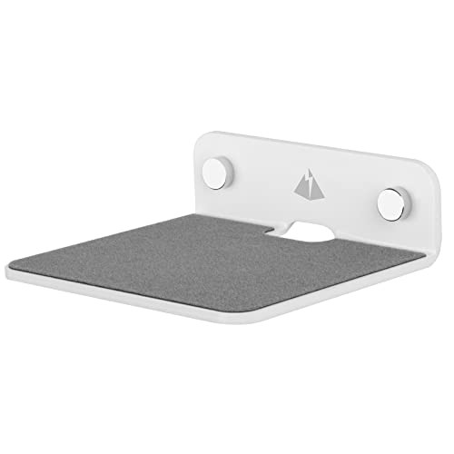 Wall Shelf Speaker Mount, Small Wall Shelf for Speaker, Webcam, Cell White