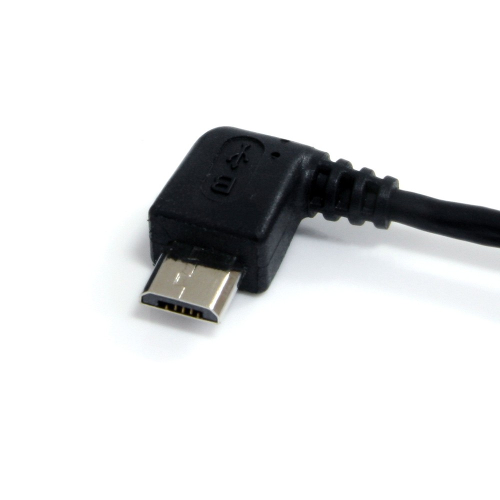 StarTech.com 3 ft / 91cm Micro USB Cable - A to Left Angle 3 / 1m, Black