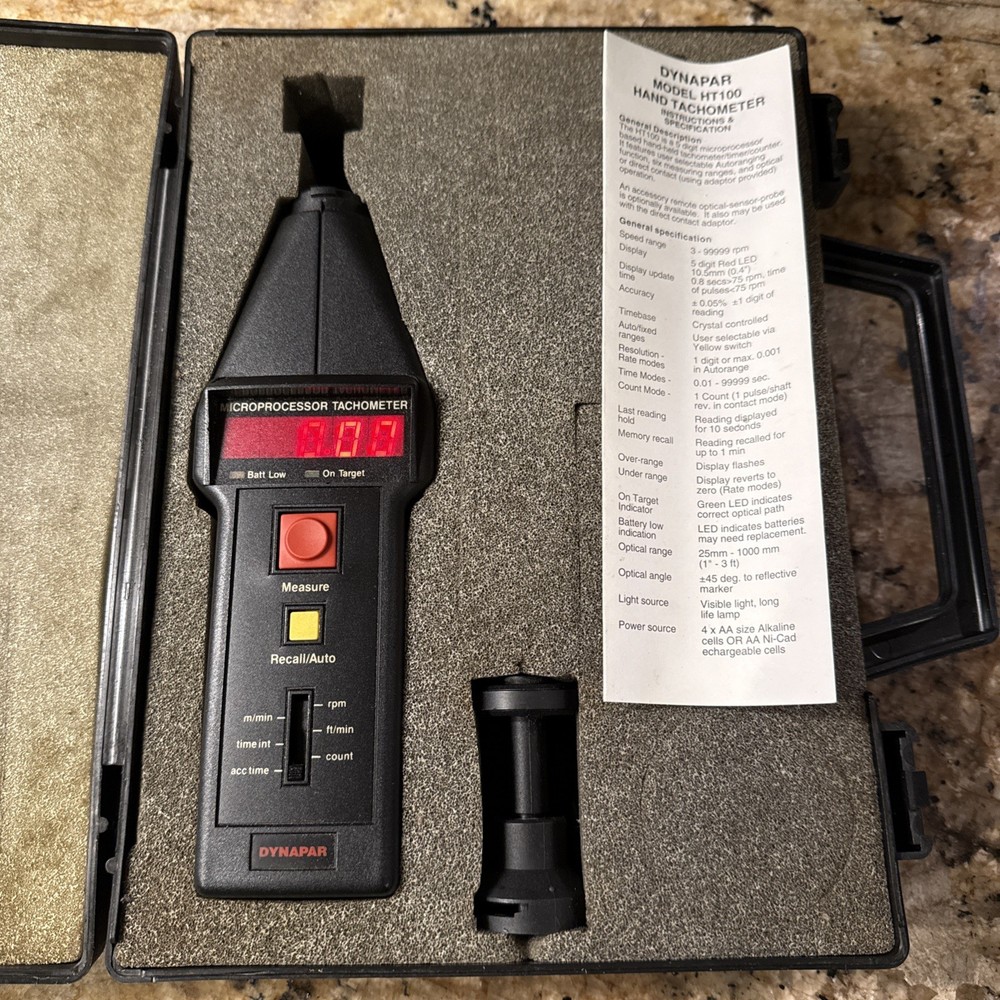 DYNAPAR HT100 Microprocessor Hand Tachometer