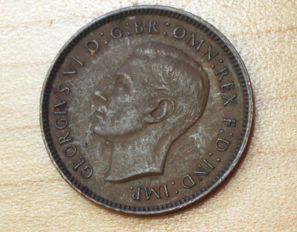 1940 Great Britain Farthing Wren Bird