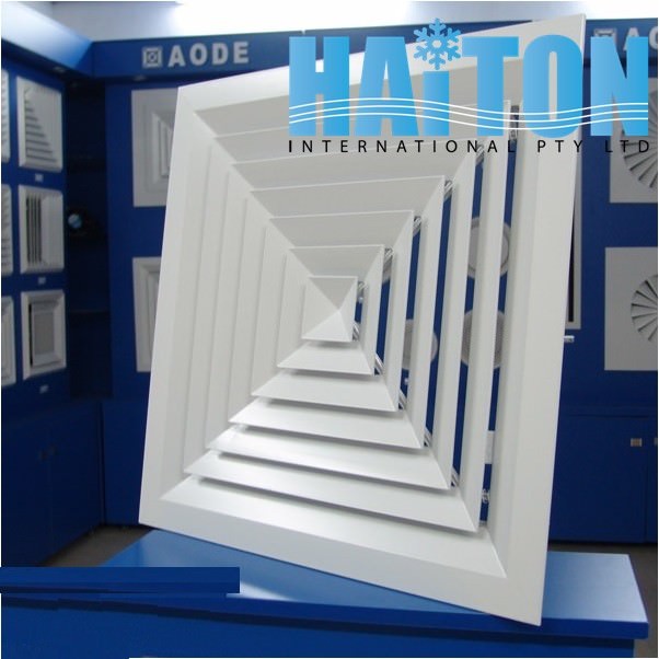 DUCT SQUARE 4 WAY LAY-IN DIFFUSER WITH ADAPTER Mode:LD4 595x595