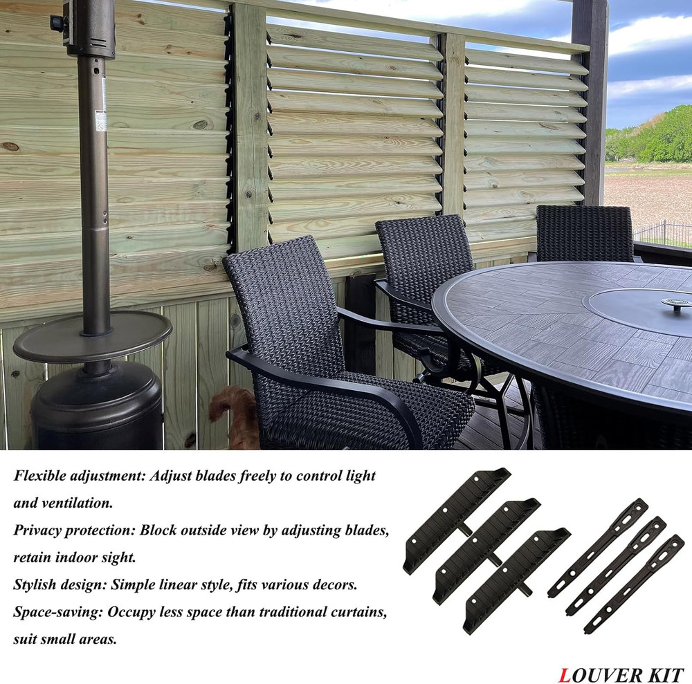 Louver Bracket Kit, Deck Sunblind System, Shutters Hardware System for Window...