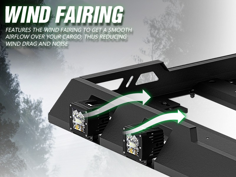 Roof Rack with Ladder For 2007-2018 Jeep Wrangler JK Unlimited 4 Doors Hardtop