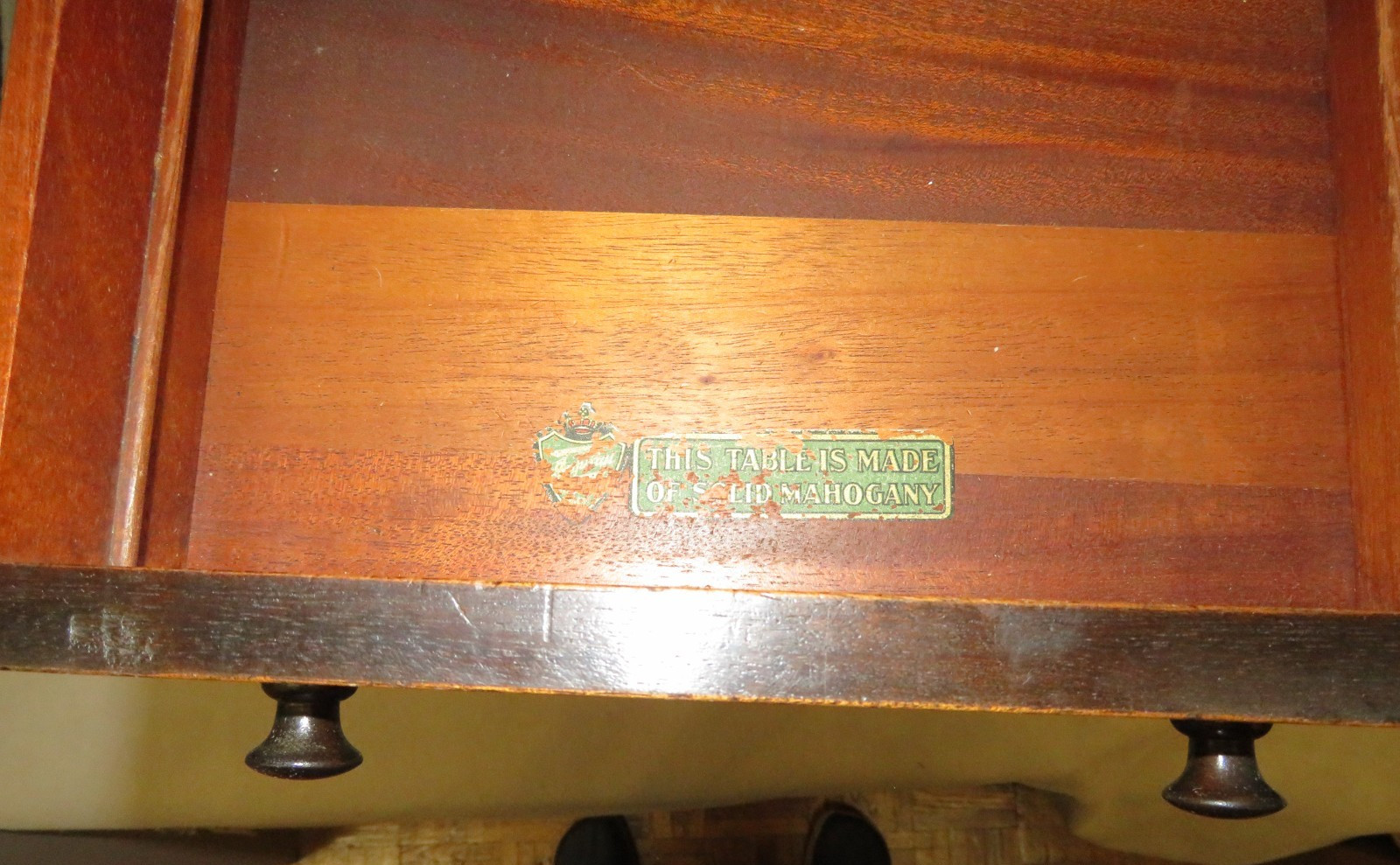 Antique 29" Imperial Solid Mahogany Martha Washington 3-Drawer Sewing Cabinet