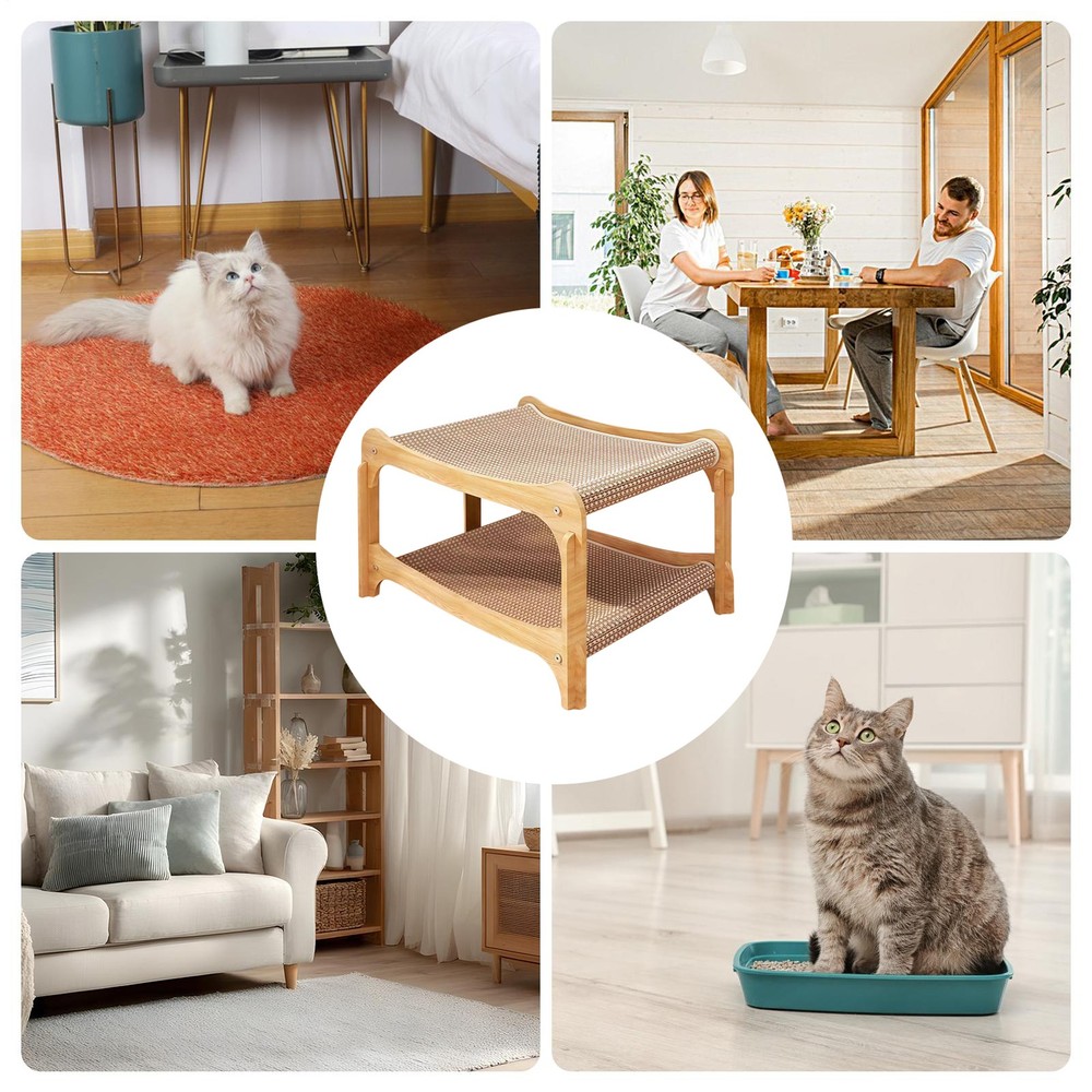Cat Scratcher Bed Solid Double-layer Kitten Scratching Pads Pet