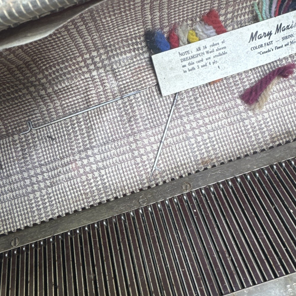 1960 Knitking Model 4500 Knitting Machine, Case, & Paperwork