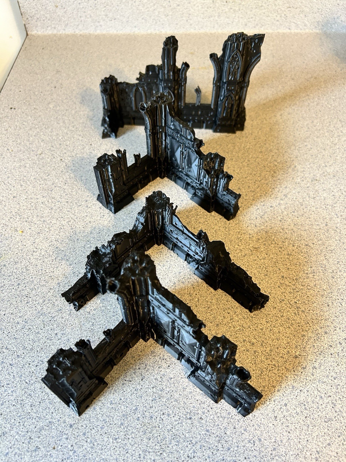 4 Piece Ruin Terrain Set Perfect For Warhammer 40k Kill Team Trench Crusade
