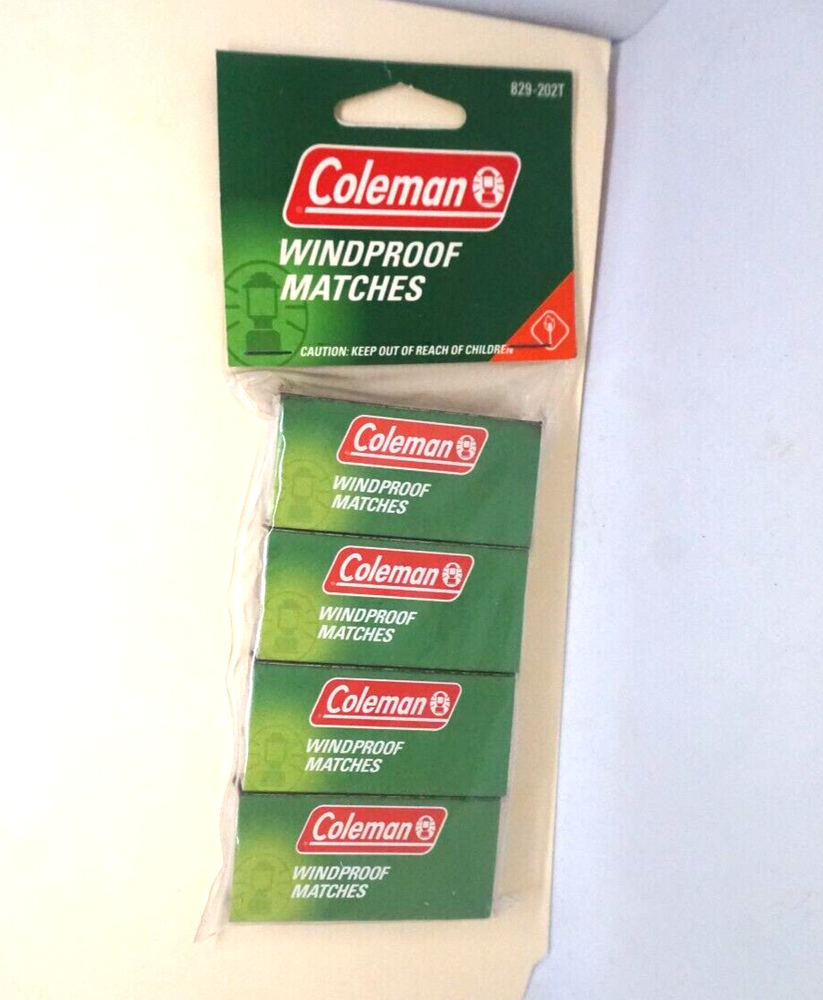 Coleman Extra Large Waterproof Head Matches 4 Boxes 829-202T